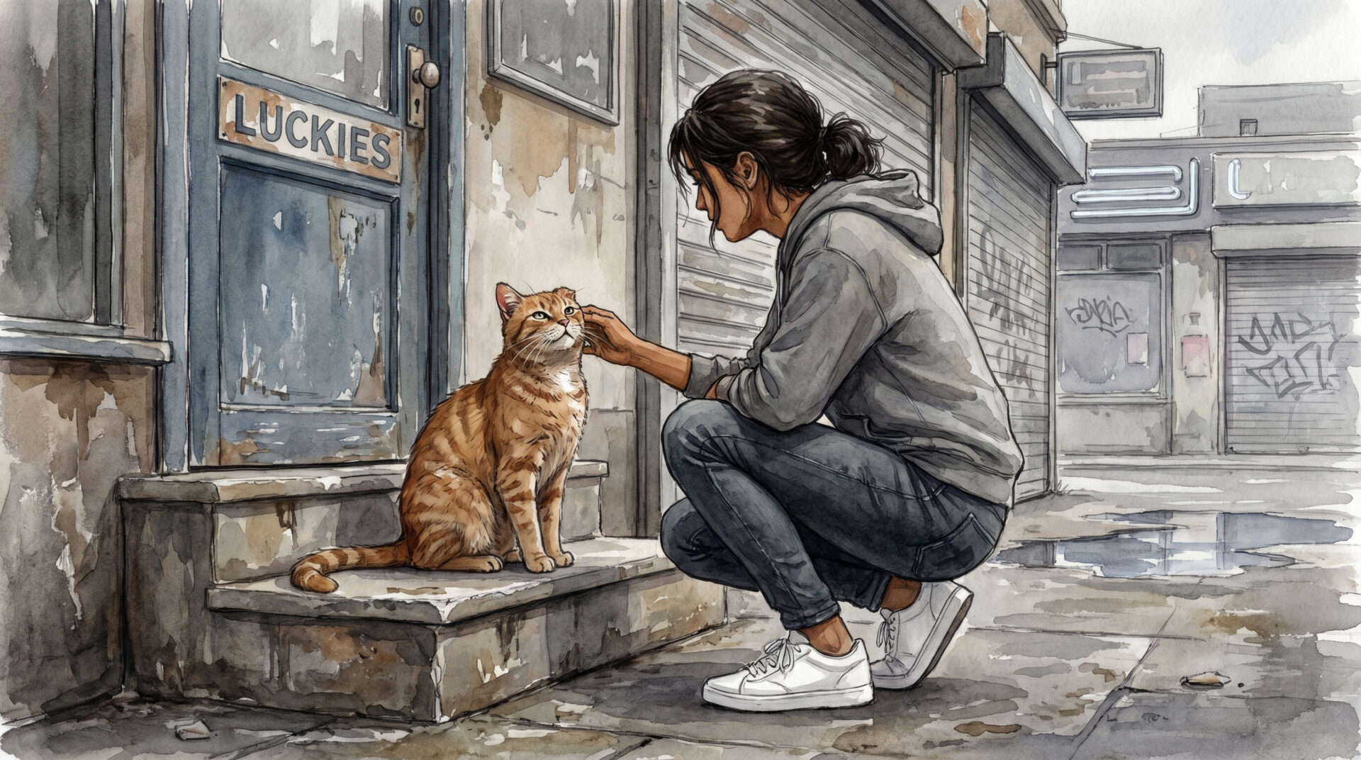 The Step with the Orange Cat
